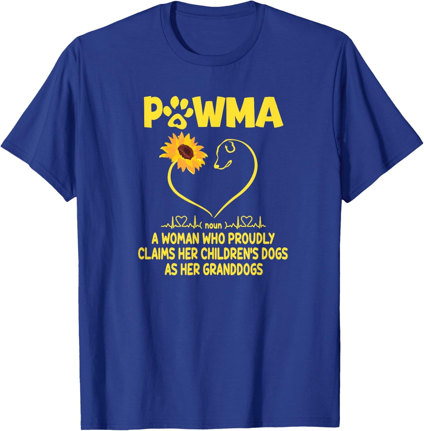 Pawma Definition Grandma Paw Mama Gift Funny For Dog Lovers Men Women T-Shirt - T-Shirt | Royal