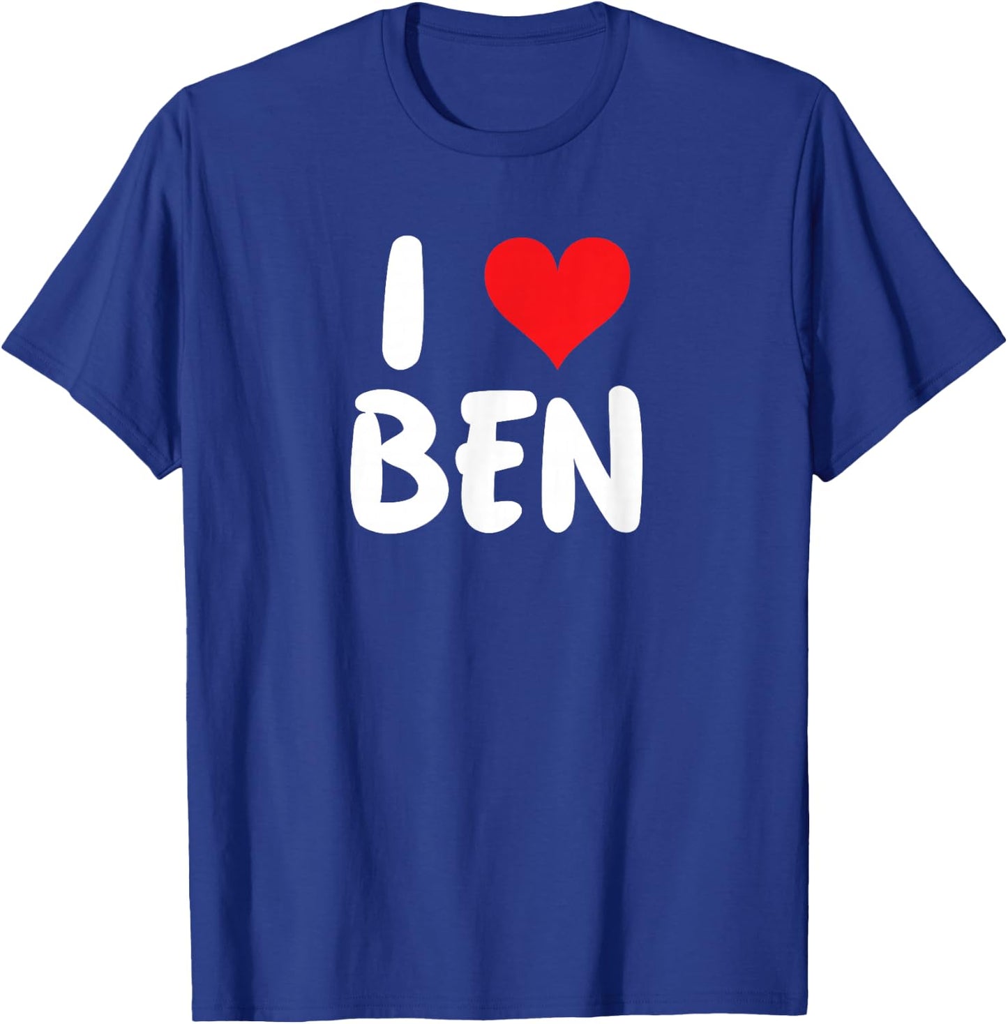 I Love Ben - Heart - Name T-Shirt - T-Shirt | Royal