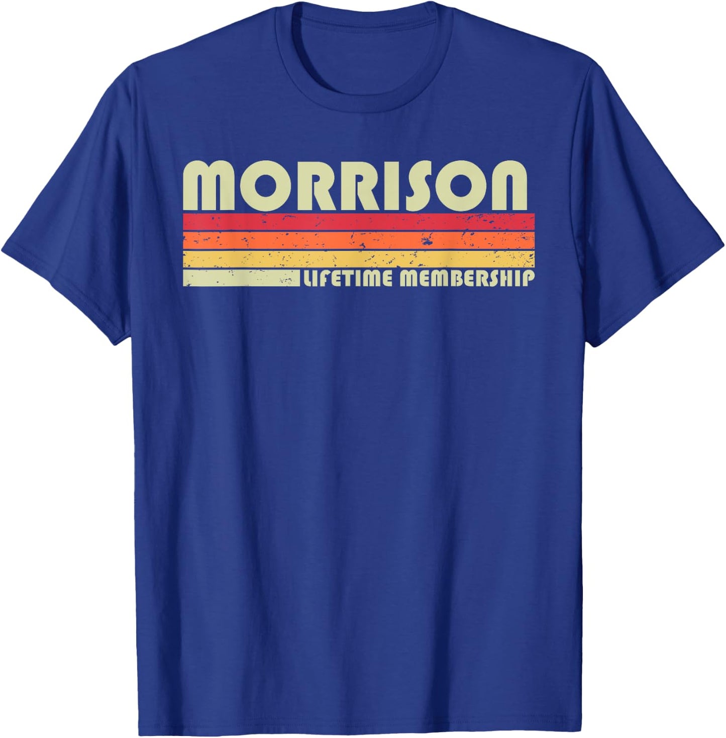 MORRISON Surname Funny Retro Vintage 90s Birthday Reunion T-Shirt - T-Shirt | Royal