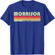 MORRISON Surname Funny Retro Vintage 90s Birthday Reunion T-Shirt - T-Shirt | Royal