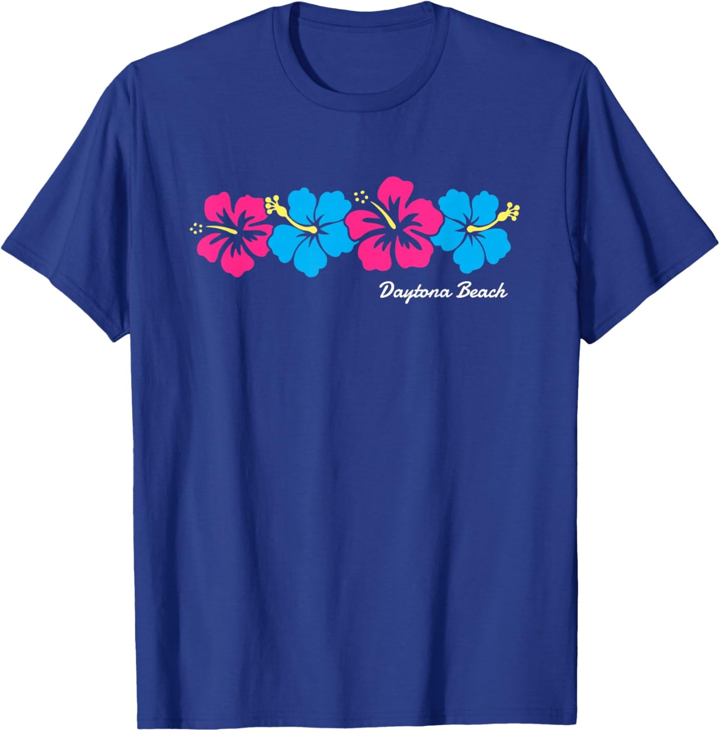 Daytona Beach Florida Hibiscus Flower Girls T-Shirt - T-Shirt | Royal