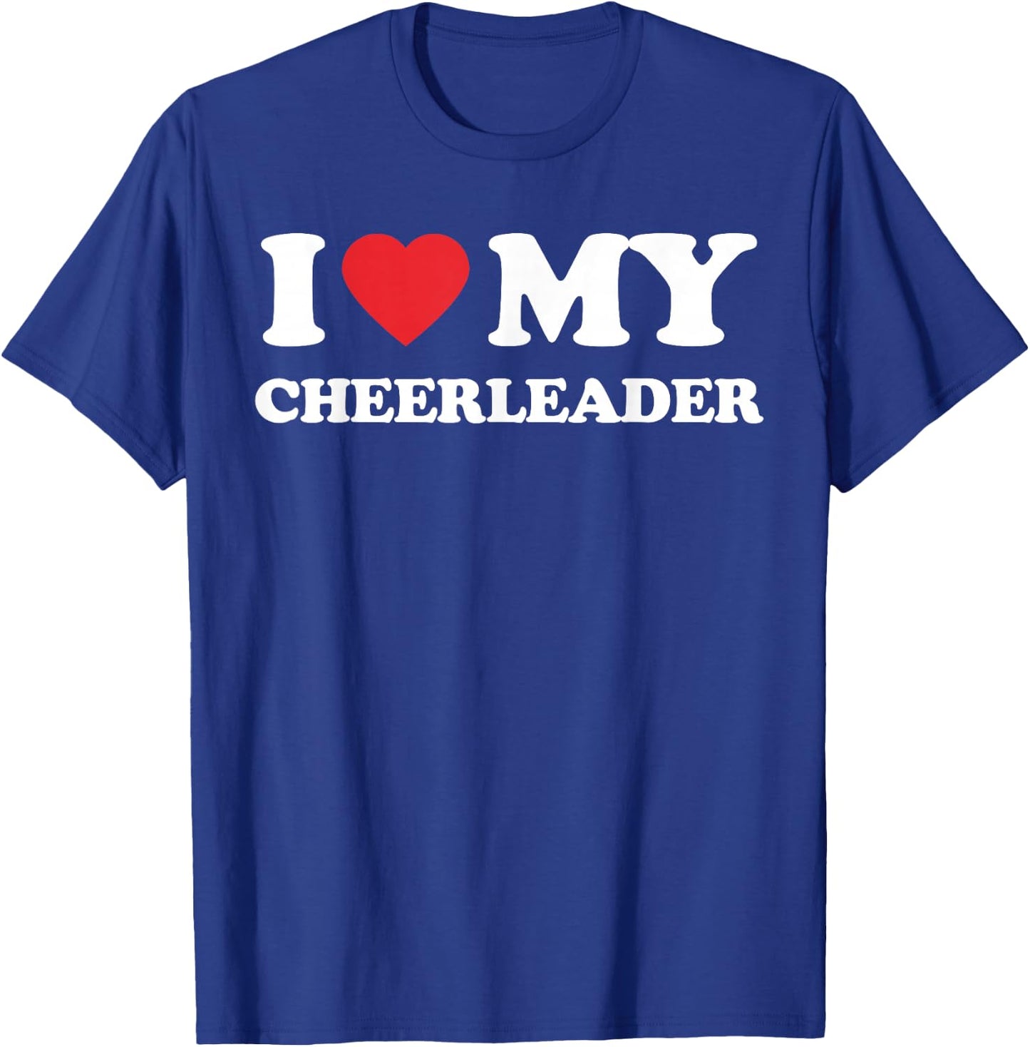 I Love My Cheerleader Mom Mother Father Men Women Football T-Shirt - T-Shirt | Royal