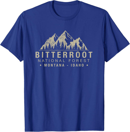 Bitterroot National Forest Montana Idaho T-Shirt - T-Shirt | Royal