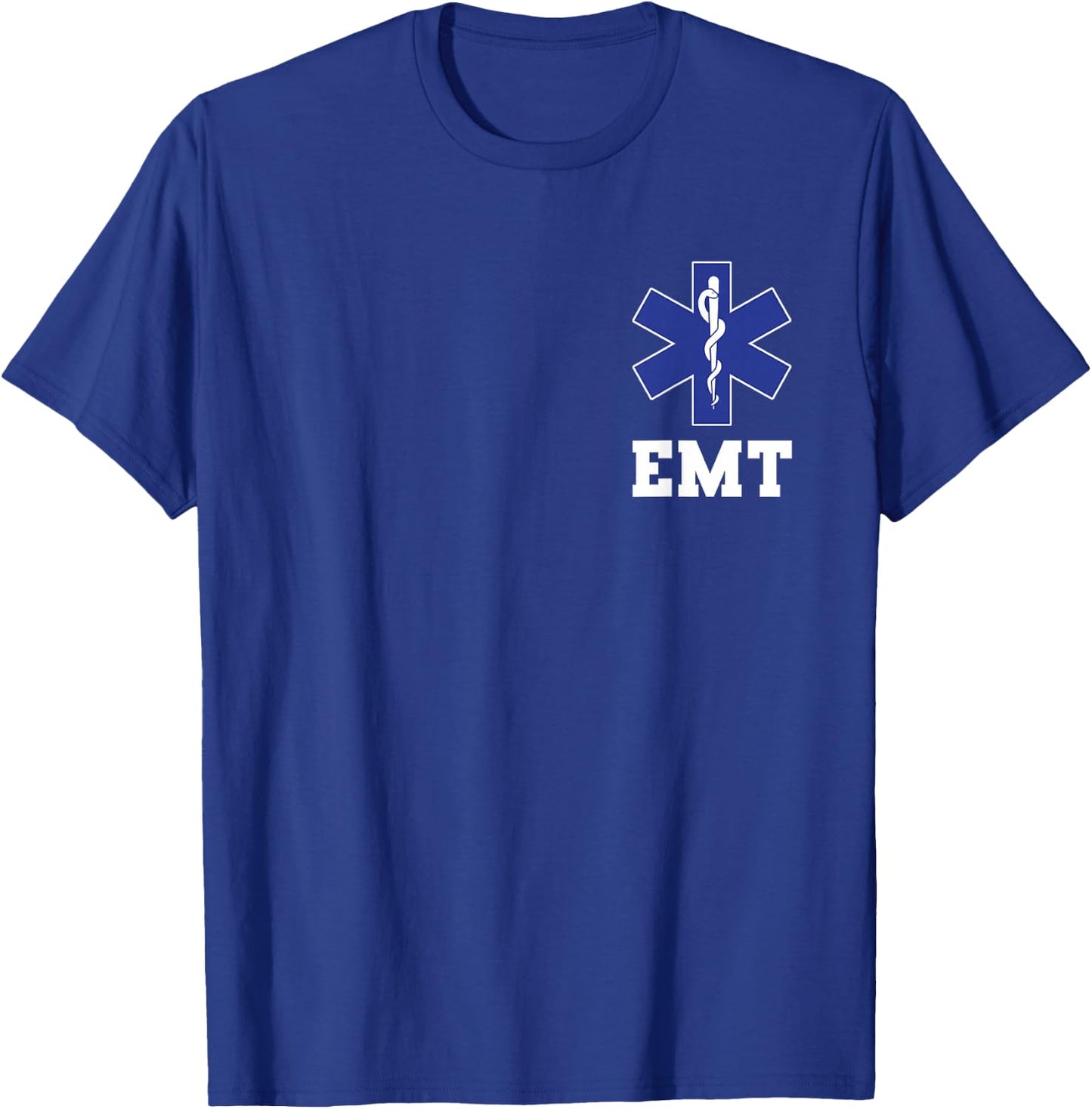 EMT Shirt EMS Paramedic Thin White Line Two-Sided EMT Gift T-Shirt - T-Shirt | Royal