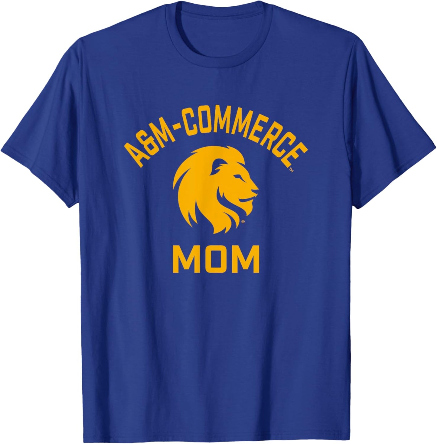 Texas A&M University-Commerce Lions Arched Mom T-Shirt - T-Shirt | Royal