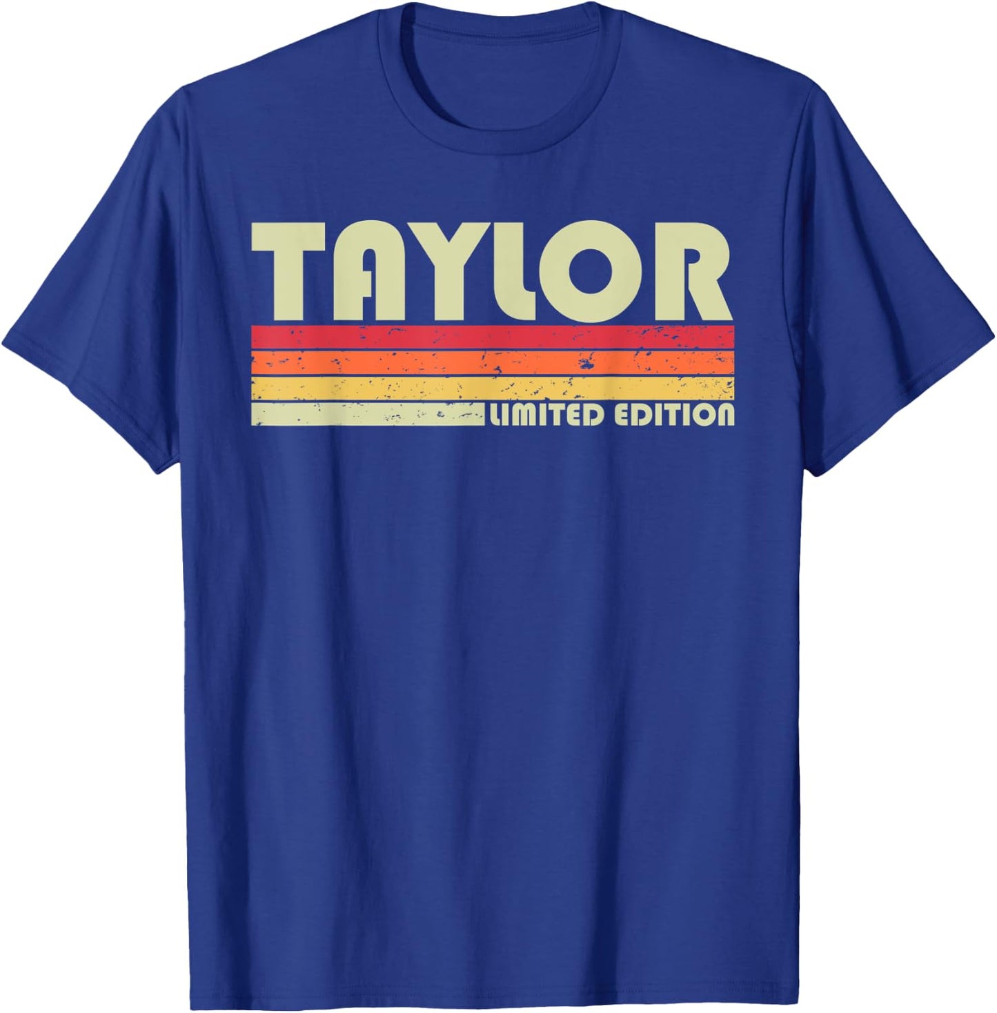 TAYLOR Surname Funny Retro Vintage 80s 90s Birthday Reunion T-Shirt - T-Shirt | Royal