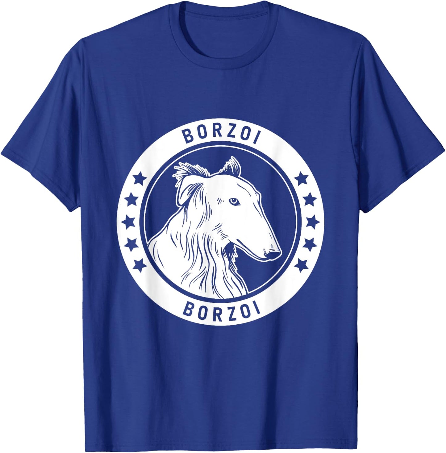 Borzoi Portrait T-Shirt - T-Shirt | Royal