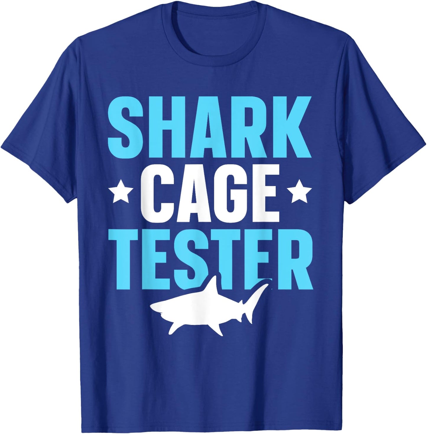 Shark Cage Tester Amputee One Leg Prosthetic User T-Shirt - T-Shirt | Royal