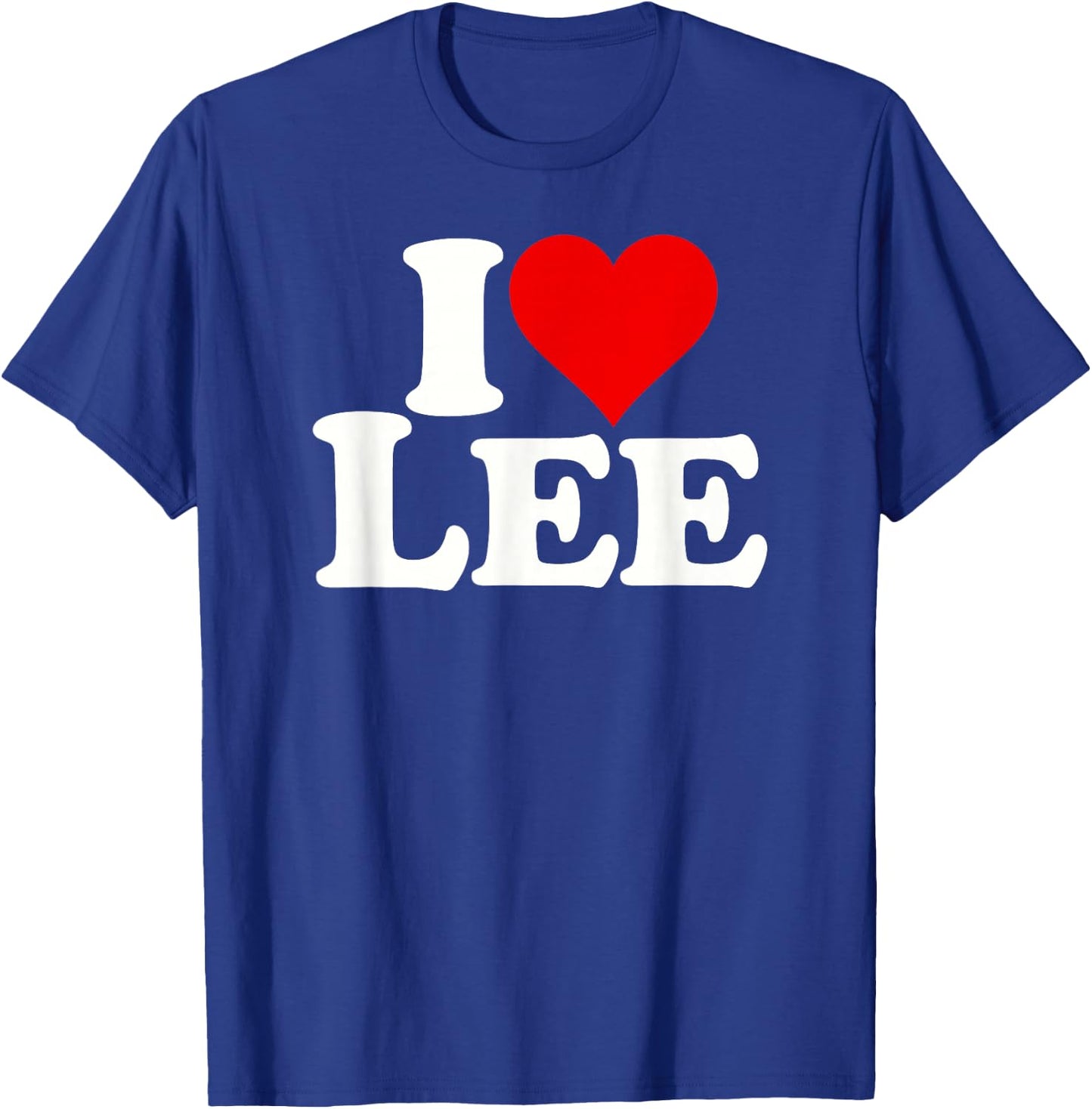 I Love Heart Lee Leigh T-Shirt - T-Shirt | Royal