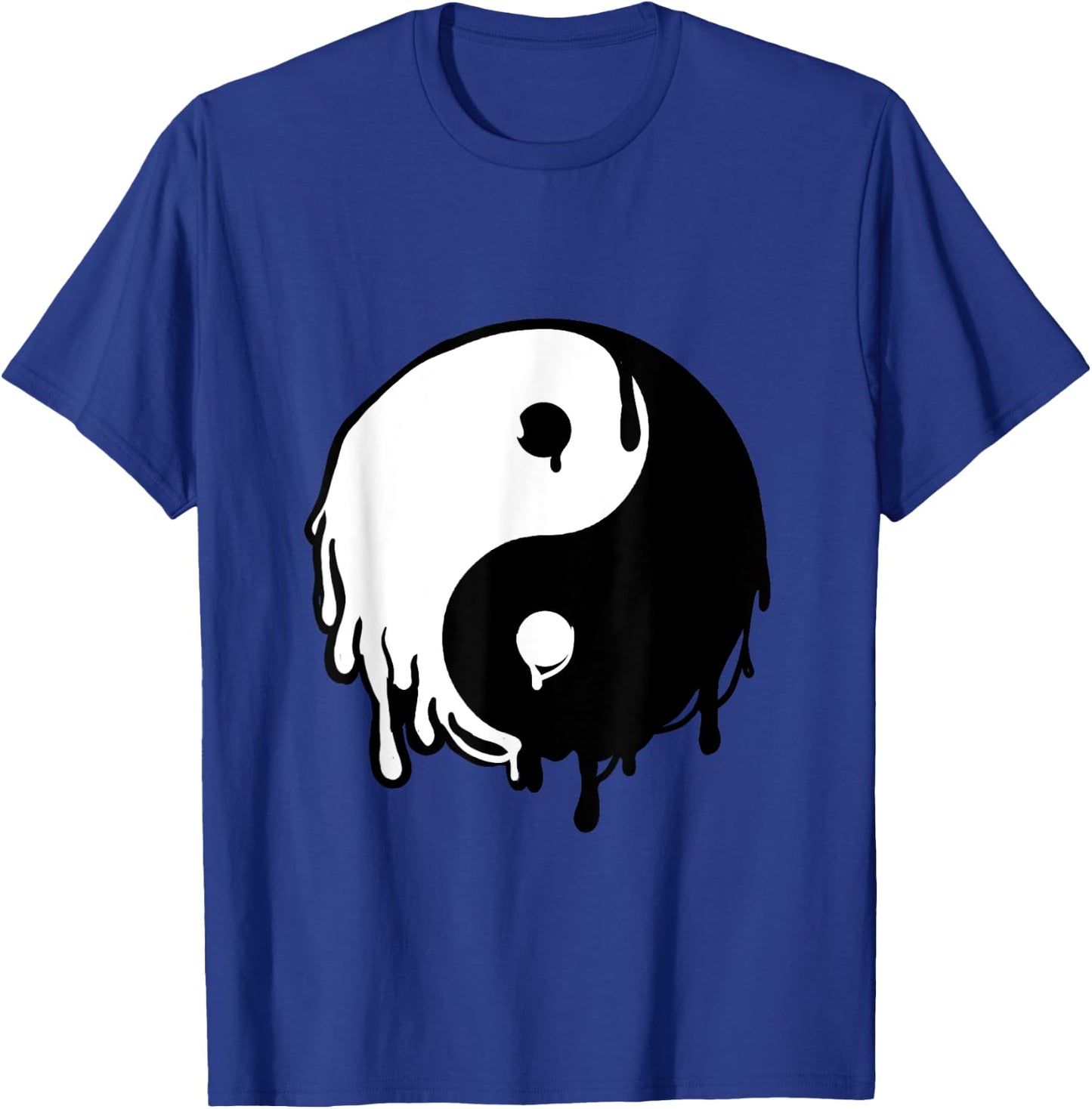 Awesome Yin and Yang Designs Grey Dripping Yin Yang T-Shirt - T-Shirt | Royal