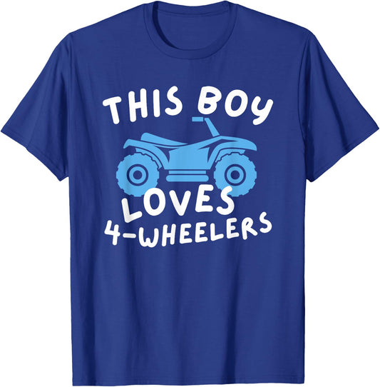This Boy Loves 4-Wheelers Quad Biking - Quad Biker ATV T-Shirt - T-Shirt | Royal