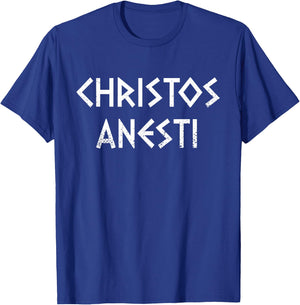 Christos Anesti Tsougrisma Red Egg Funny Greek Easter Boys T-Shirt - T-Shirt | Royal