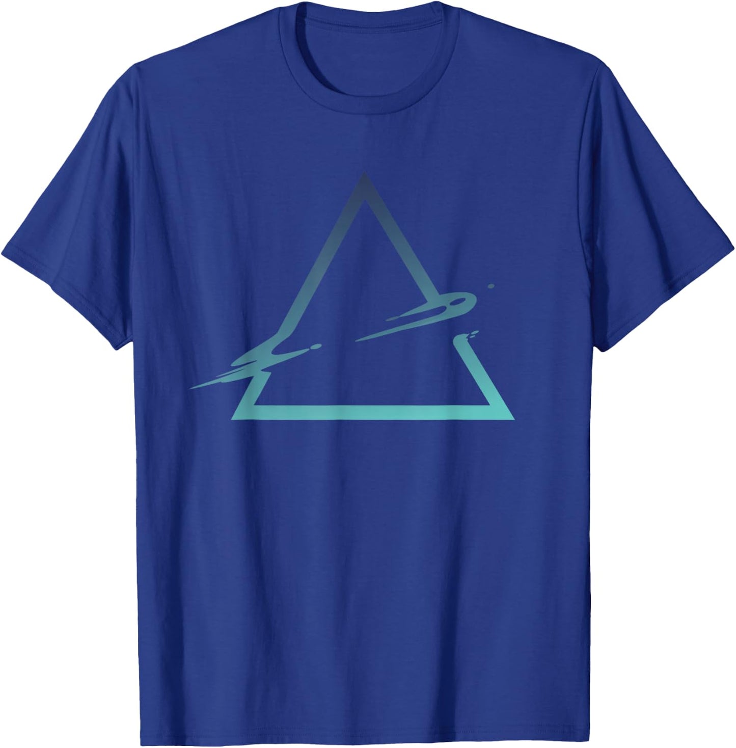 Triangle Geometric Gradient Artsy Geometry Abstract Art T-Shirt - T-Shirt | Royal
