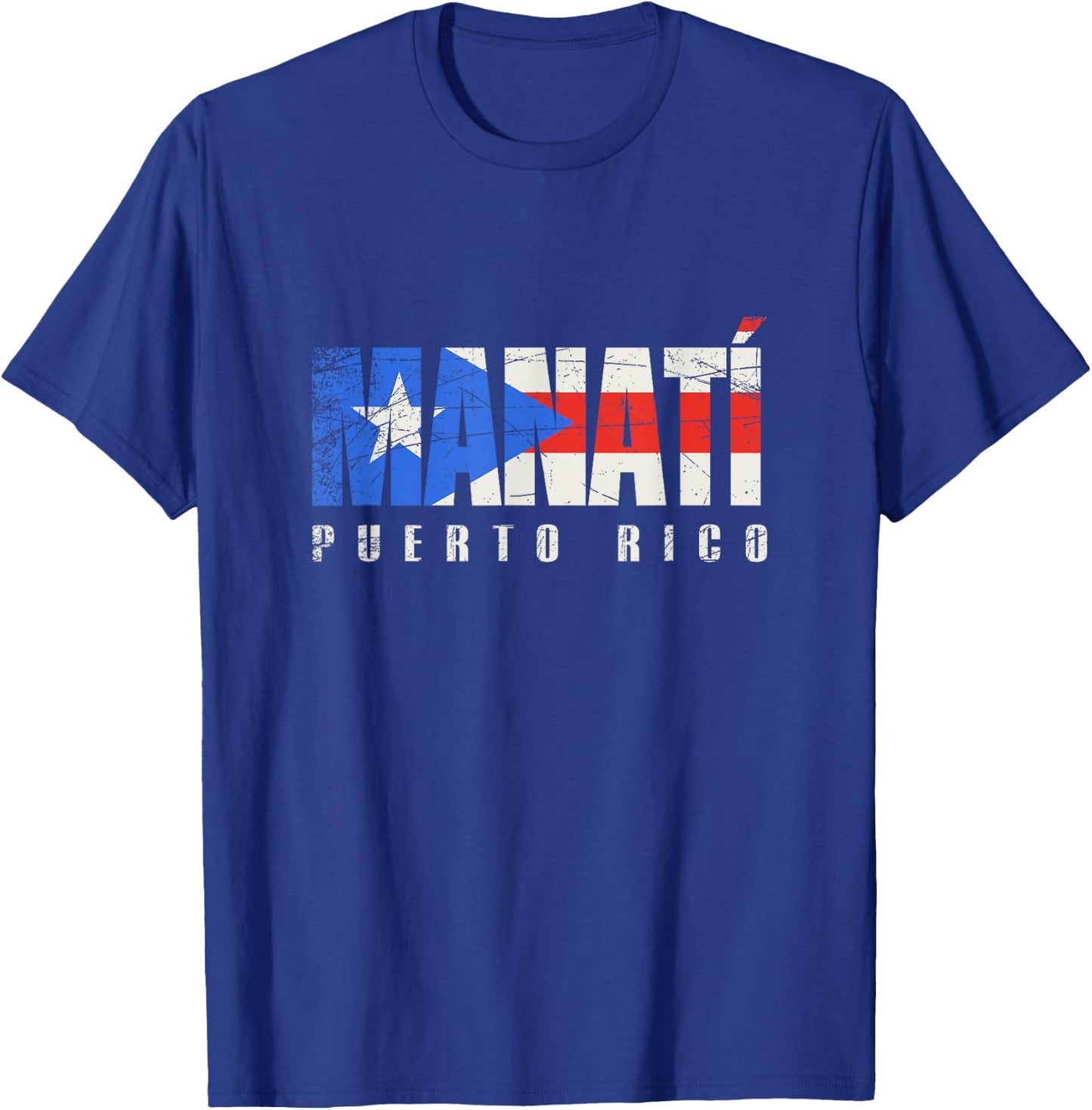 Puerto Rican flag Manatí Puerto Rico T-Shirt - T-Shirt | Royal
