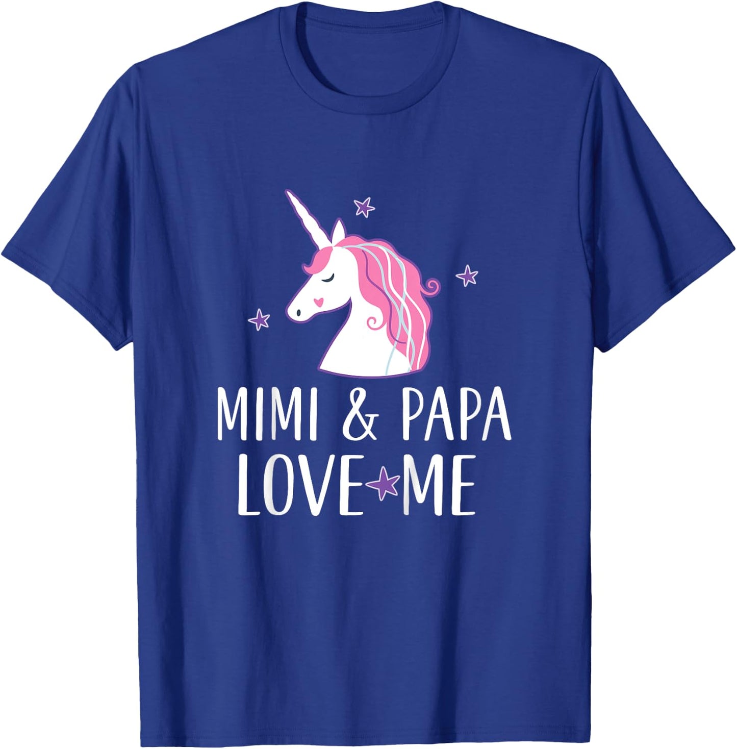 Kids Mimi and Papa Love Me Granddaughter Unicorn T-Shirt - T-Shirt | Royal