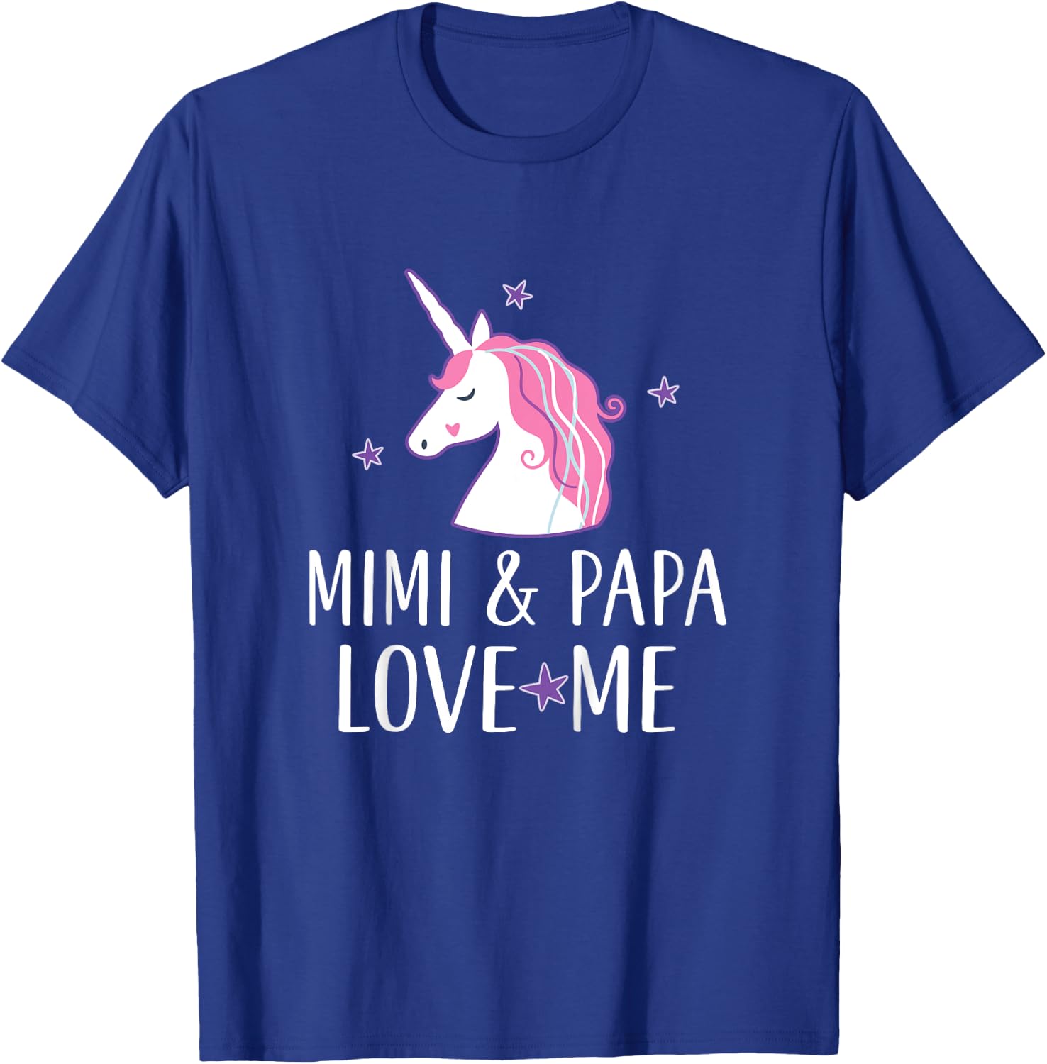 Kids Mimi and Papa Love Me Granddaughter Unicorn T-Shirt - T-Shirt | Royal