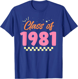 Class Of 1981 Meetup School Graduation Reunion T-Shirt - T-Shirt | Royal