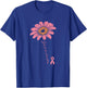 Sunflower Pink Ribbon Breast Cancer Survivor Awareness Women T-Shirt - T-Shirt | Royal