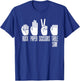 Rock Paper Scissors Table Saw Game Master Carpenter Print T-Shirt - T-Shirt | Royal