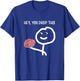 Funny Sayings Sarcastic Humor Stick Man Brain Design T-Shirt - T-Shirt | Royal