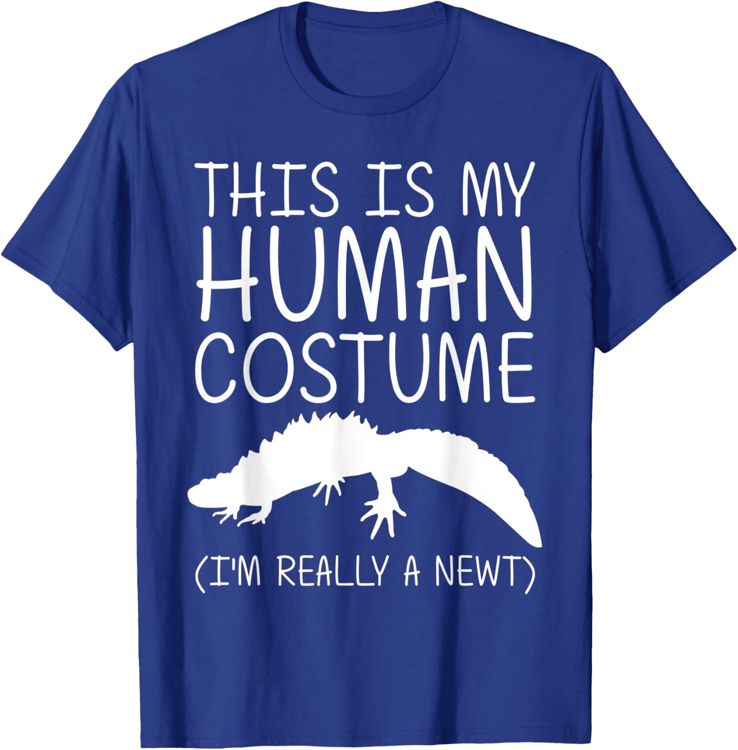 Newt Easy Halloween Human Costume Salamander Pet DIY Gift T-Shirt - T-Shirt | Royal