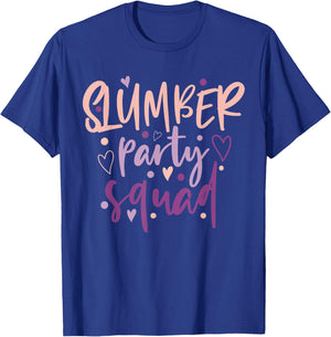 Girls Slumber Party Squad Sleepover Pajama Nails & Make up T-Shirt - T-Shirt | Royal