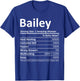 BAILEY Nutrition Personalized Name Funny Christmas Gift T-Shirt - T-Shirt | Royal