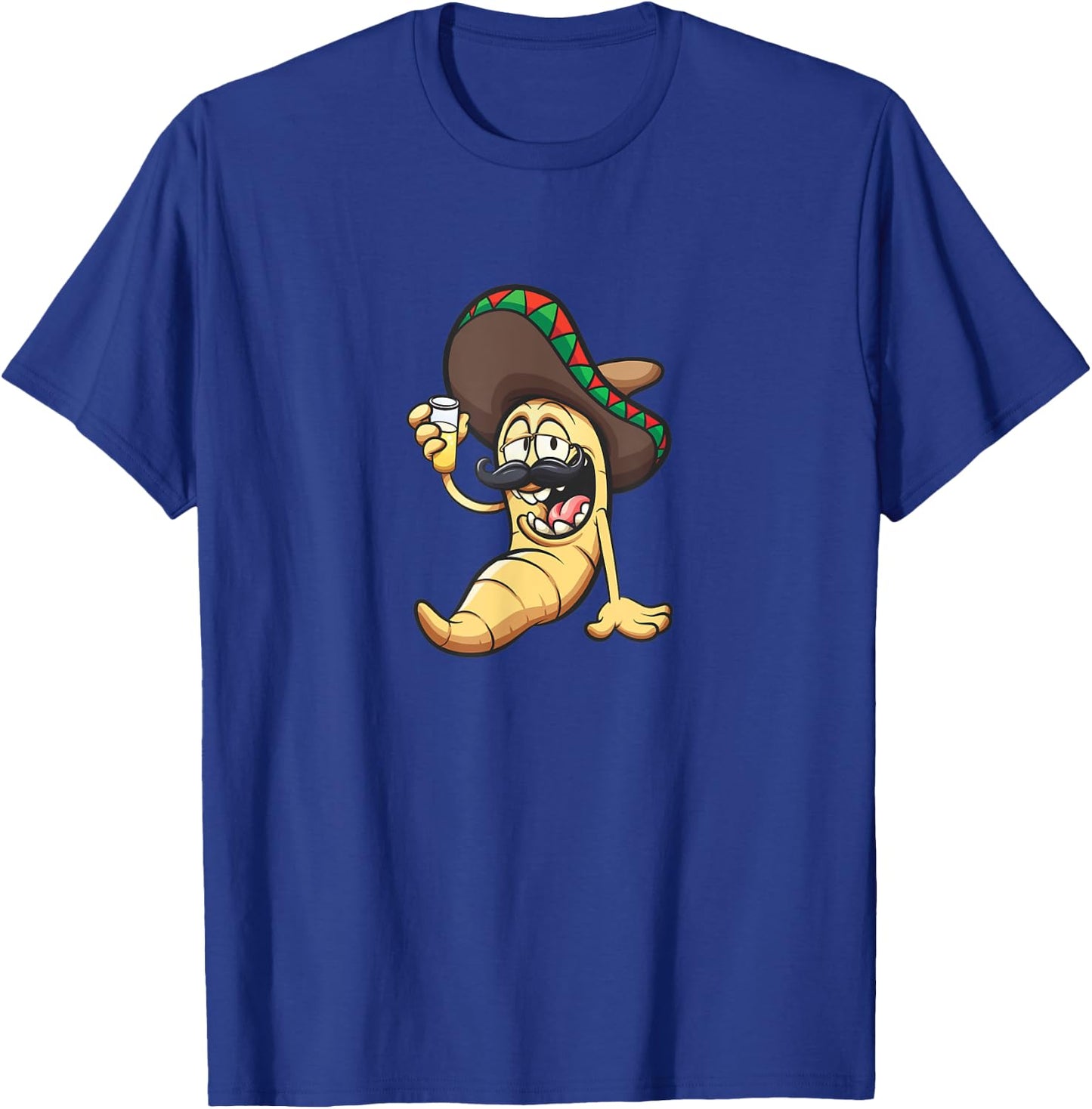 Gusano bigoton con sombrero T-Shirt - T-Shirt | Royal