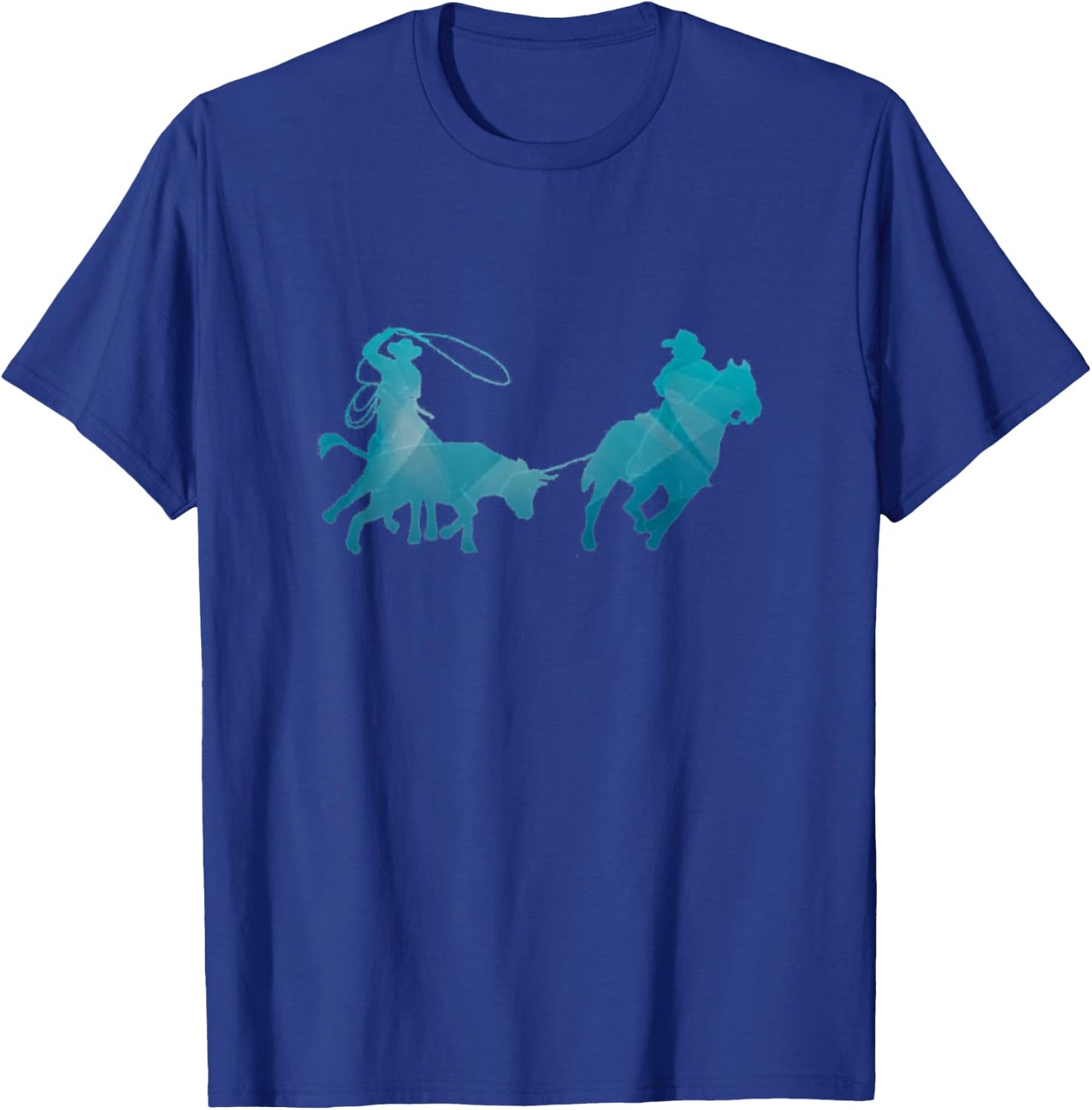 Team Roping Rodeo and Apparel Kids Adults Western Roping Black Small T-Shirt - T-Shirt | Royal
