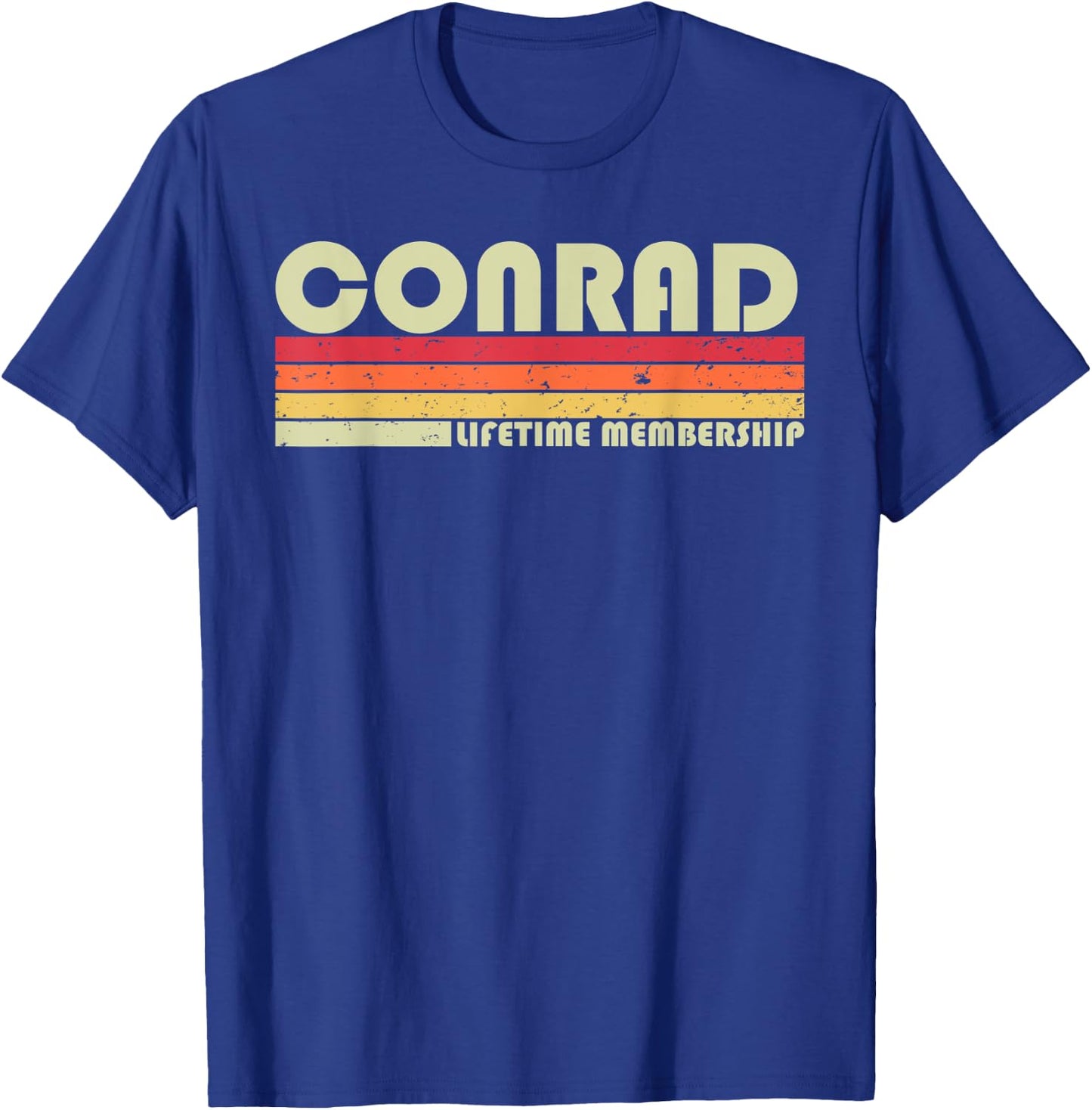 CONRAD Surname Funny Retro Vintage 80s 90s Birthday Reunion T-Shirt - T-Shirt | Royal