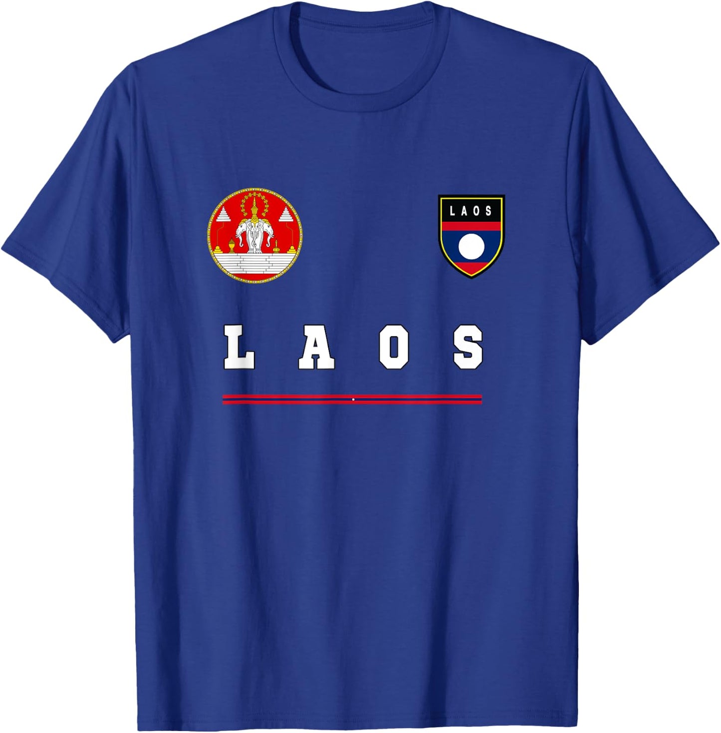 Laos Sports/Soccer Jersey Flag Football T-Shirt - T-Shirt | Royal