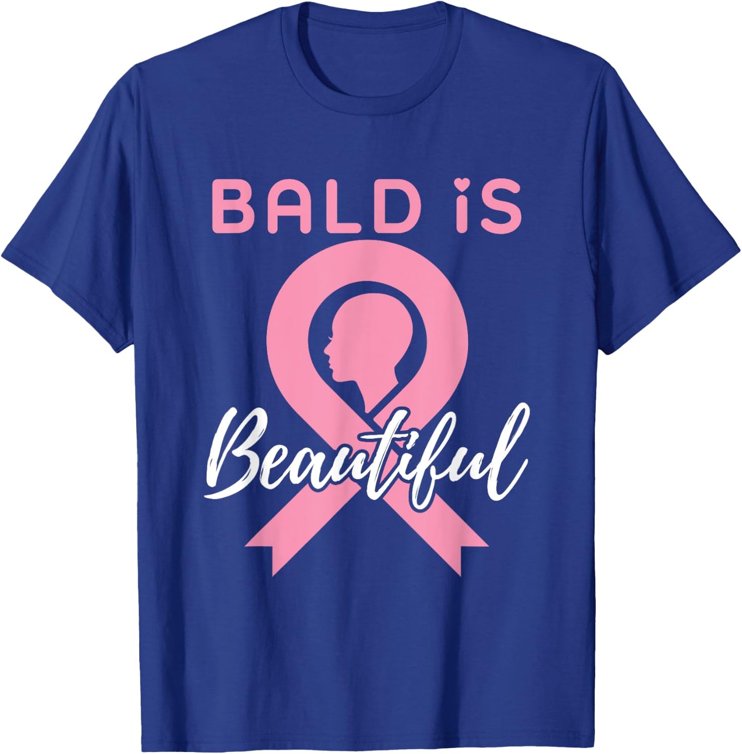 Breast Cancer Awareness Bald Is Beautiful Warrior Fighter T-Shirt - T-Shirt | Royal