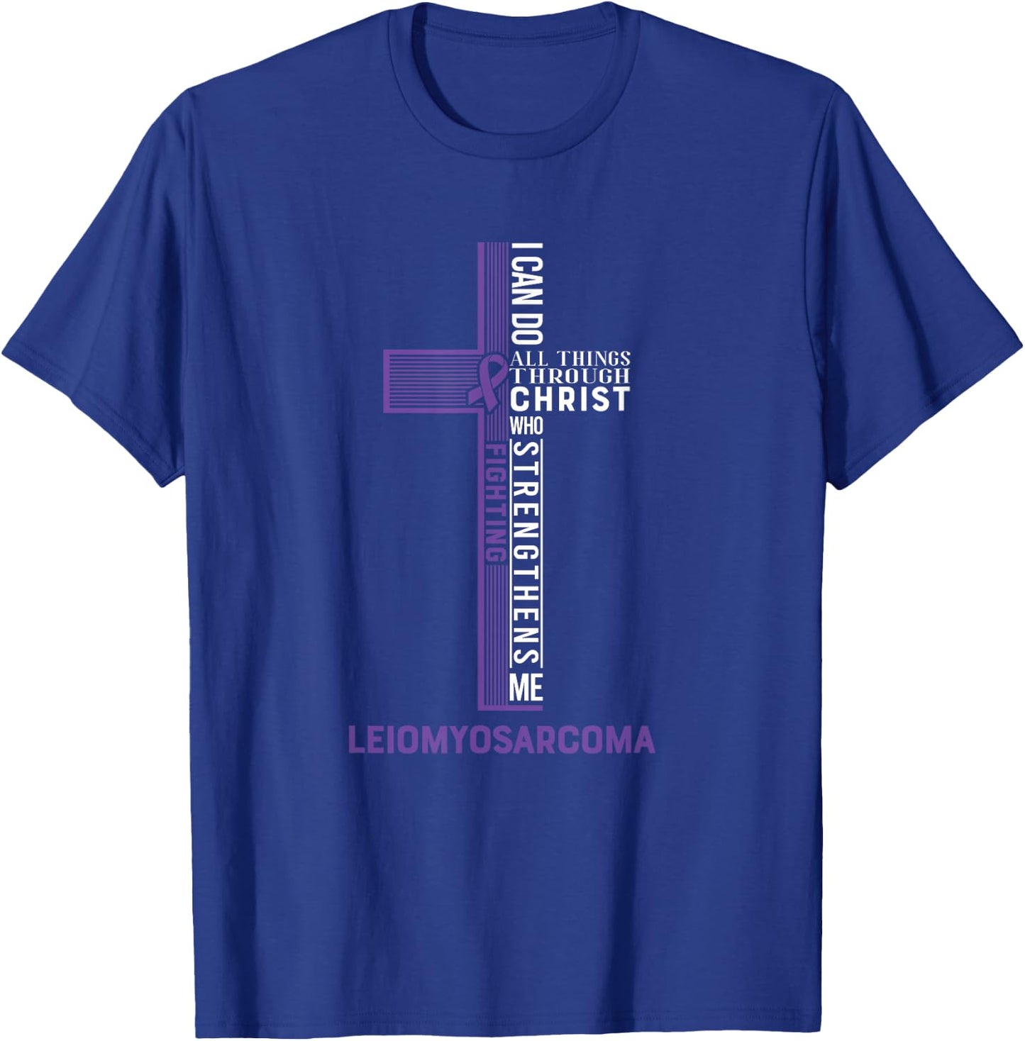 Leiomyosarcoma Fight Cancer Ribbon T-Shirt - T-Shirt | Royal