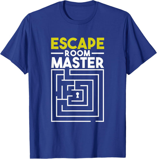 Escape Room Master Adventure Game Enclosed rooms T-Shirt - T-Shirt | Royal