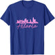 Atlanta Skyline Georgia Vintage Pride ATL 404 Pink T-Shirt - T-Shirt | Royal