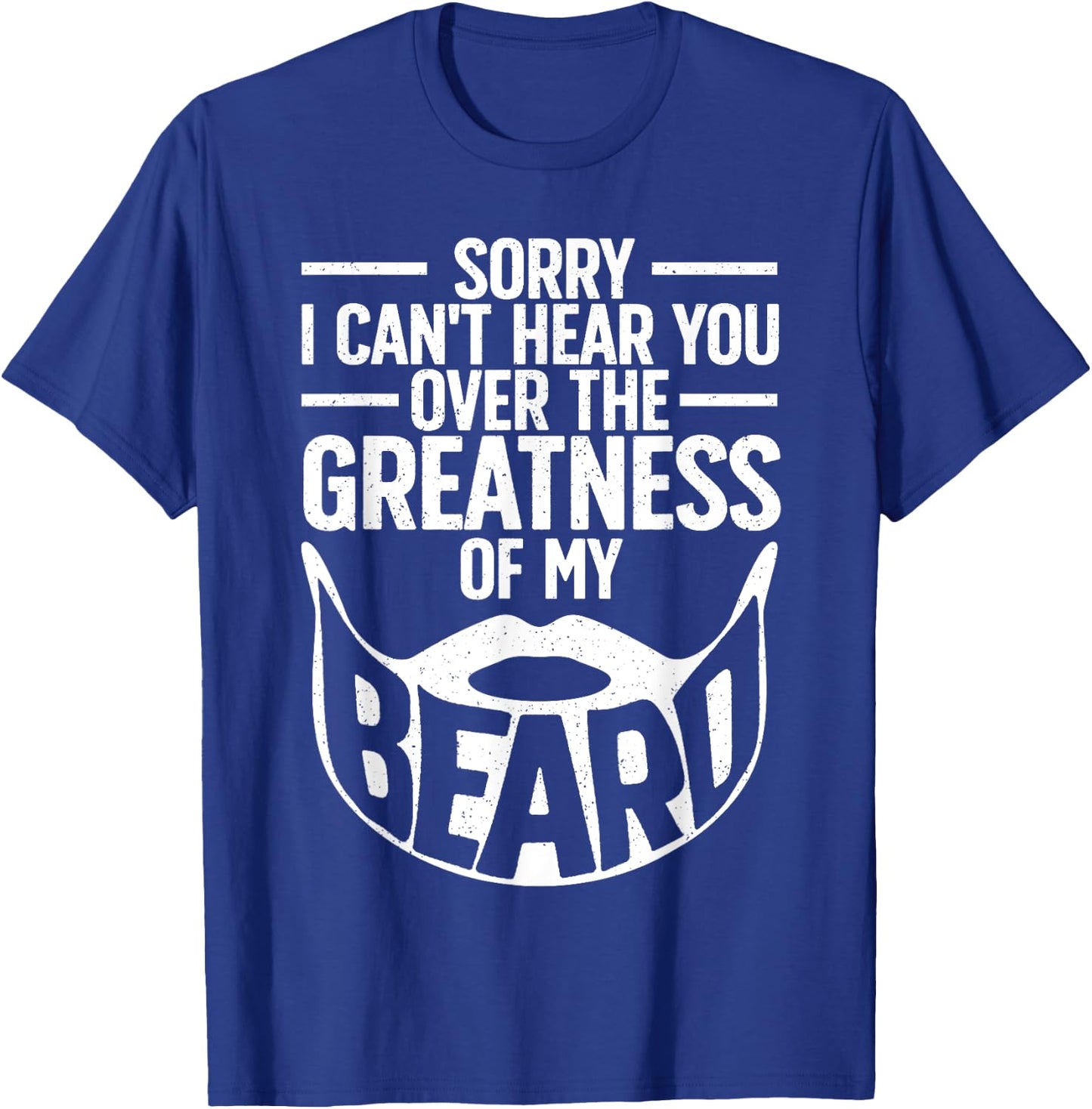 Funny Beard Design For Bearded Men Facial Hair Whisker Lover T-Shirt - T-Shirt | Royal