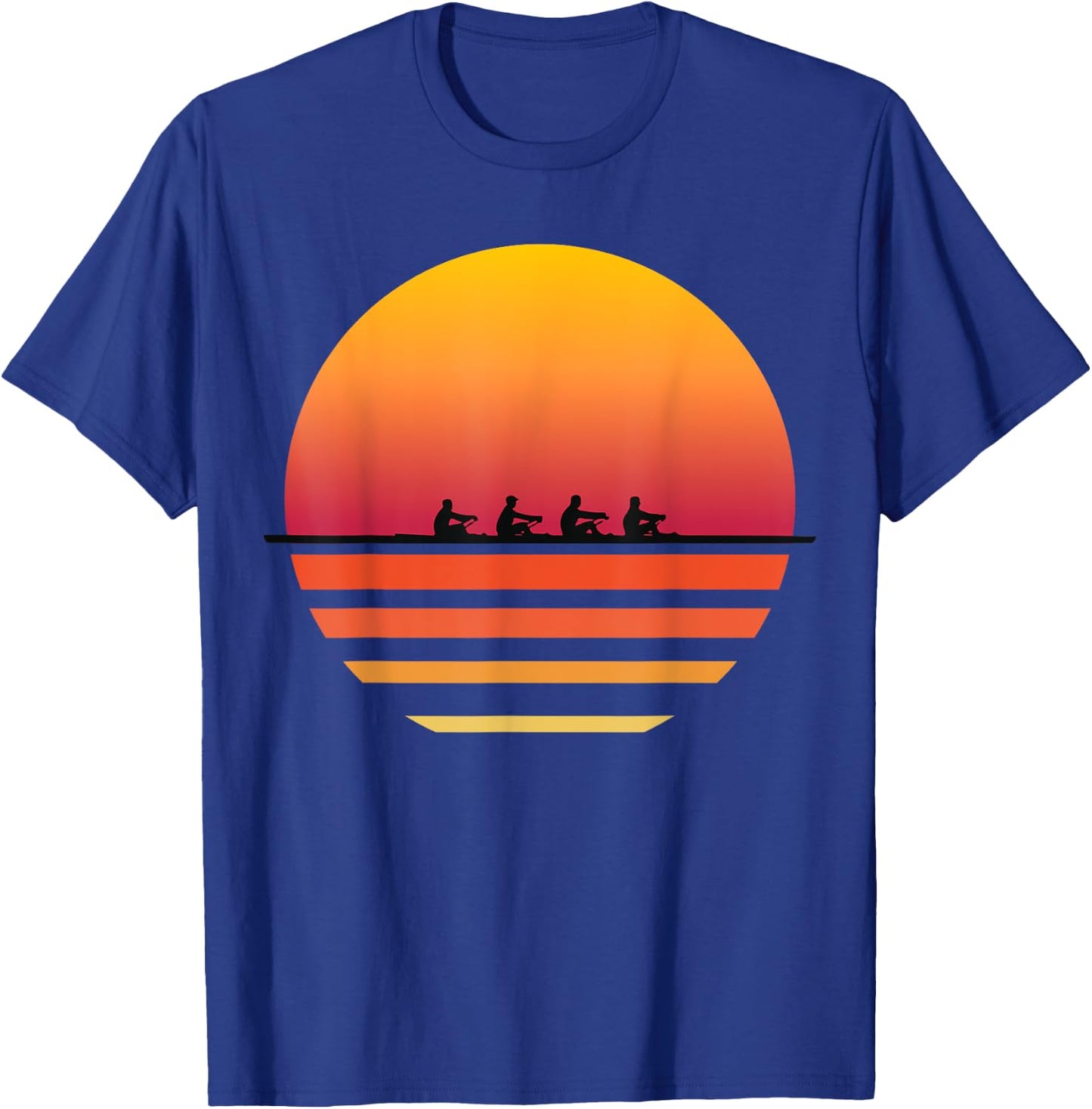 Rowing Team Sunset Lake | Cute Crew Sport Gift T-Shirt - T-Shirt | Royal