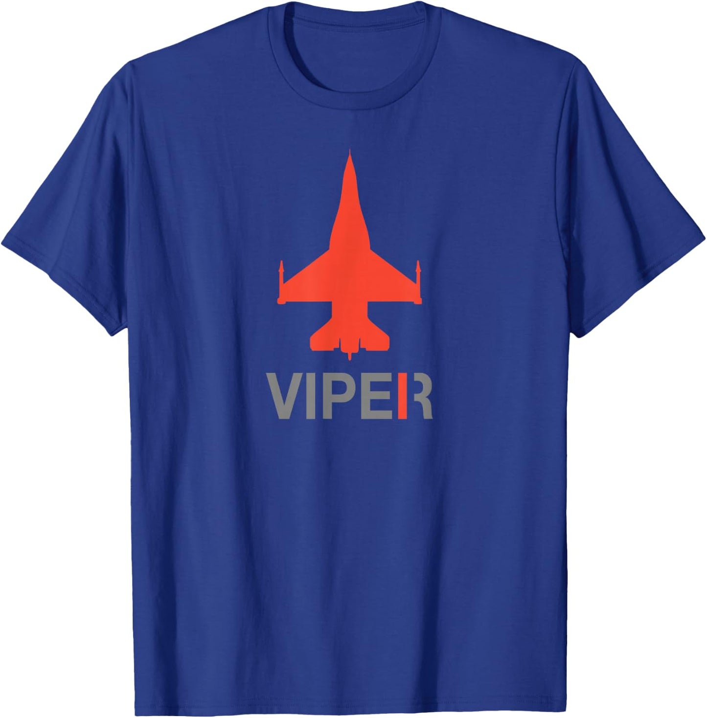 F16 Viper & US Fighter Plane Gifts Black Adult Classic Fit Short Sleeve Small T-Shirt - T-Shirt | Royal