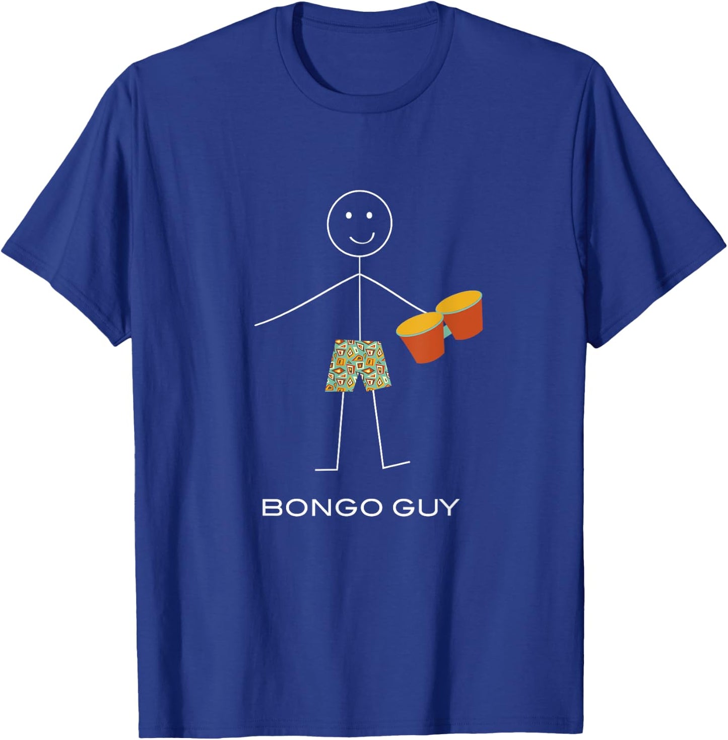 Funny Bongo Guy, Boy Bongo Player Musician T-Shirt - T-Shirt | Royal