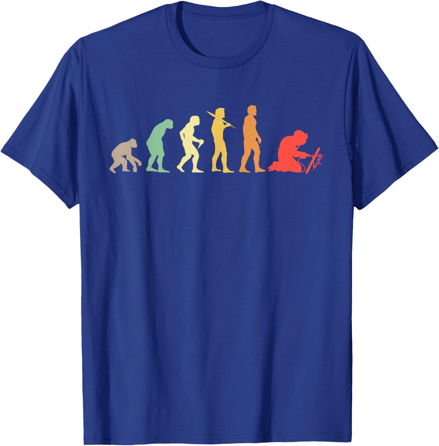 Welder Evolution Craftsman Welding Profession Welders Gift T-Shirt - T-Shirt | Royal