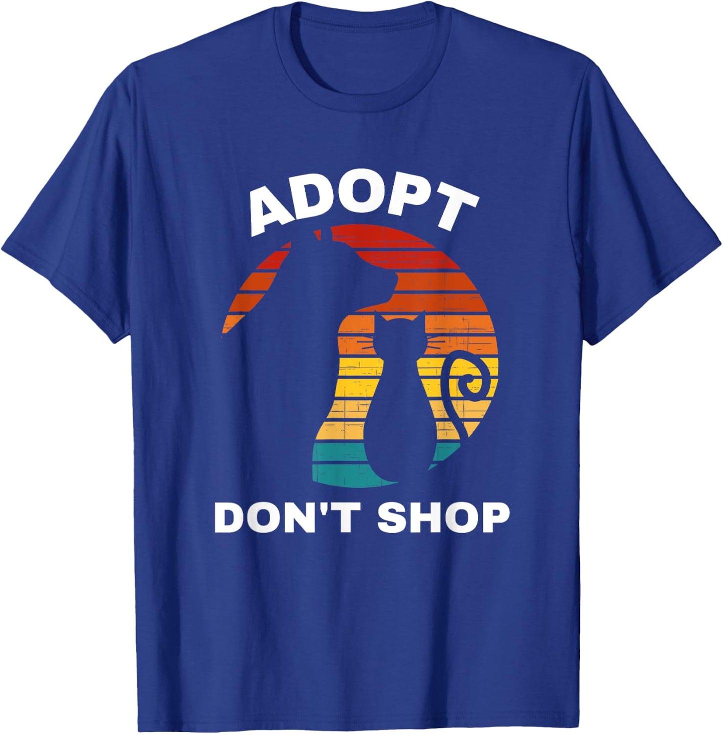 Adopt Don't Shop Gifts | Rescue Cats and Dogs T-Shirt - T-Shirt | Royal