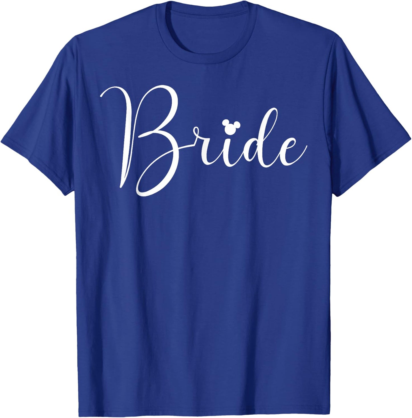 Disney Mickey and Friends Bride Simple Text T-Shirt - T-Shirt | Royal
