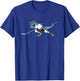 Hockey Dragon Monster Skating Beast Breakaway Logo T-Shirt - T-Shirt | Royal
