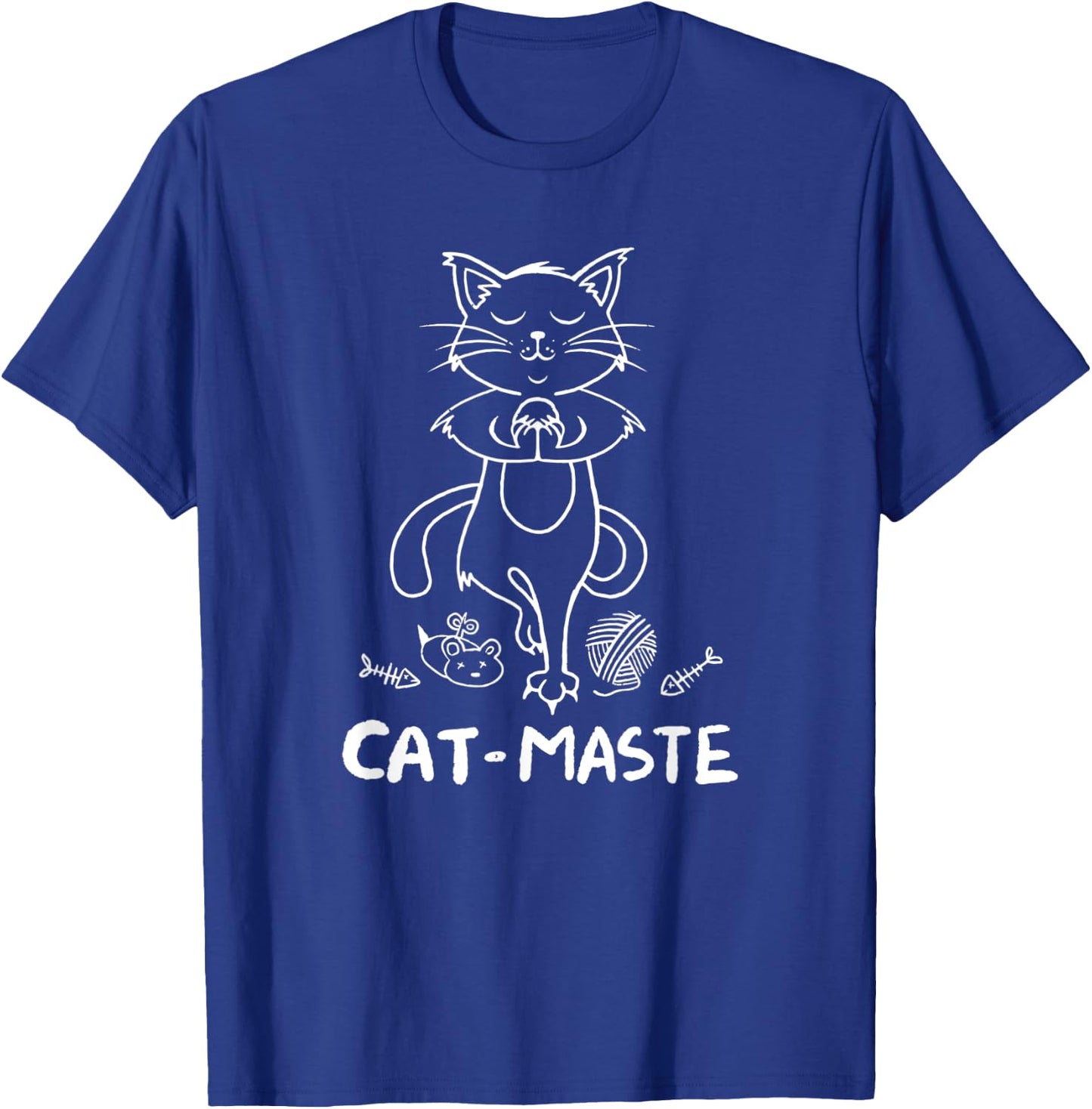Catmaste - Namaste With Funny Cat - Yoga Men Women Kids T-Shirt - T-Shirt | Royal