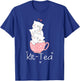 Kit Tea Gift Cat Lover Gift Funny Animal Love Cool Women Girls Kids T-Shirt - T-Shirt | Royal