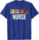 Black History Month Melanin Black Nurse Chemical Element T-Shirt - T-Shirt | Royal