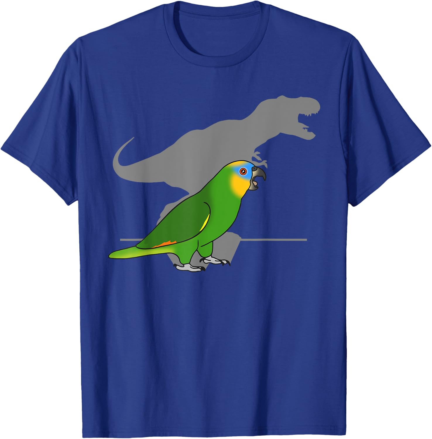 T-rex Orange winged Amazon Parrot Dinosaur Birb memes T-Shirt - T-Shirt | Royal