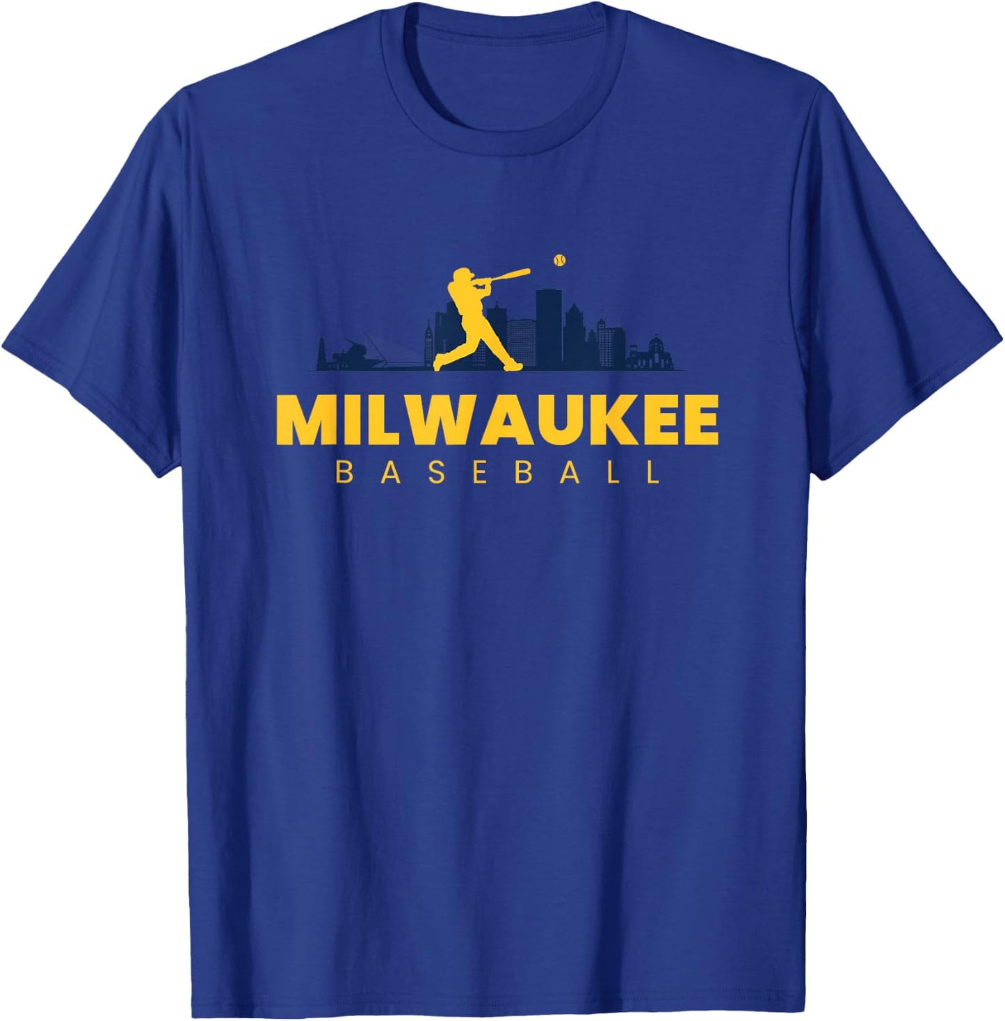 Milwaukee Baseball Vintage Minimalist Retro Baseball Lover T-Shirt - T-Shirt | Royal