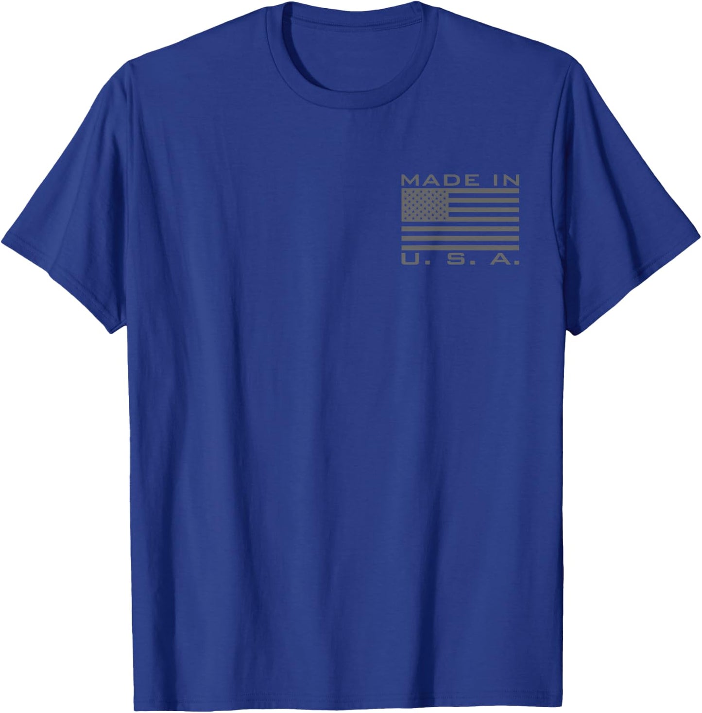 Born in Usa Raised in America American Bred Us Flag (gray) T-Shirt - T-Shirt | Royal