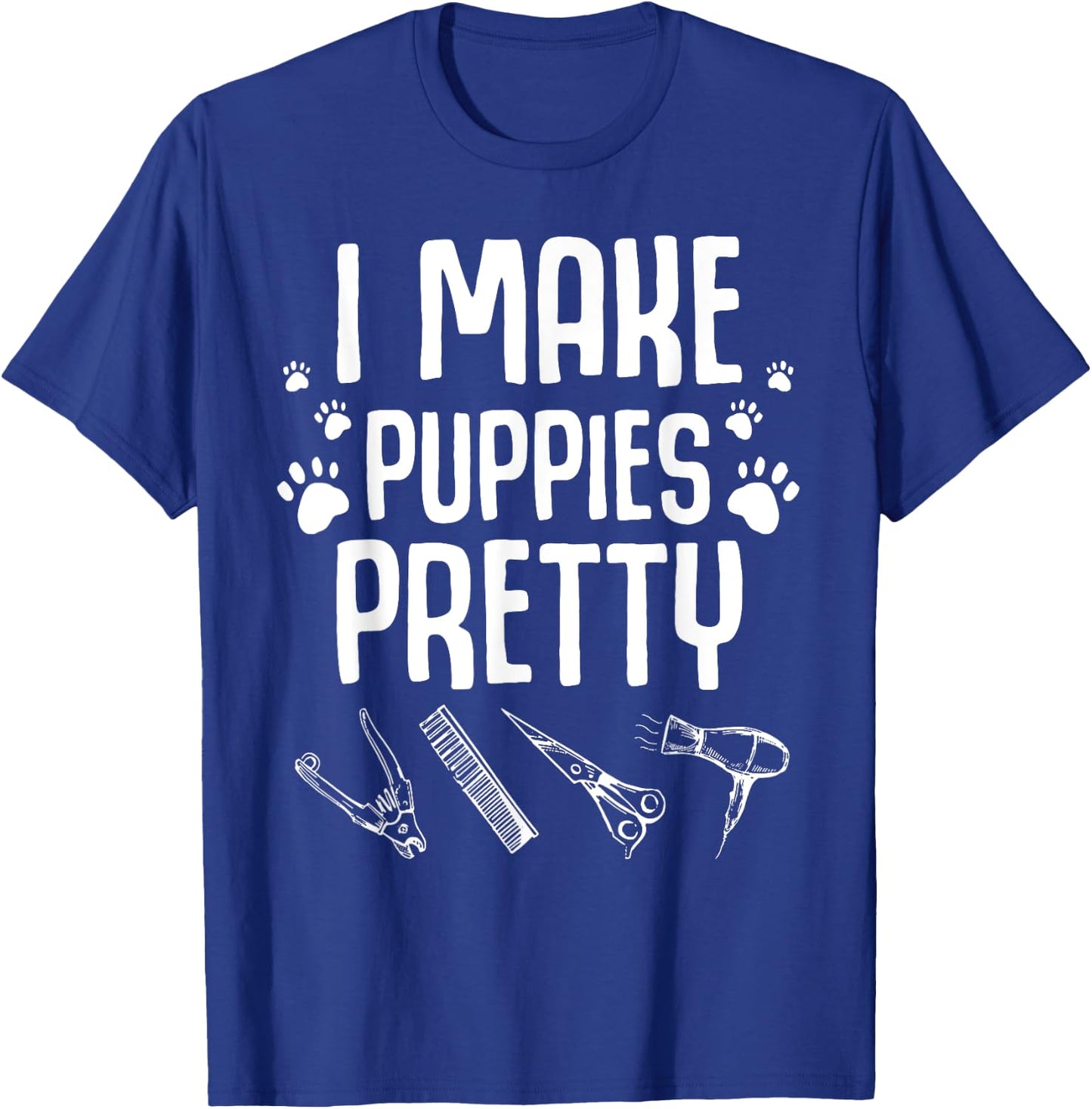 Funny Grooming Dog Groomer Gift Men Puppy Groom T-Shirt - T-Shirt | Royal